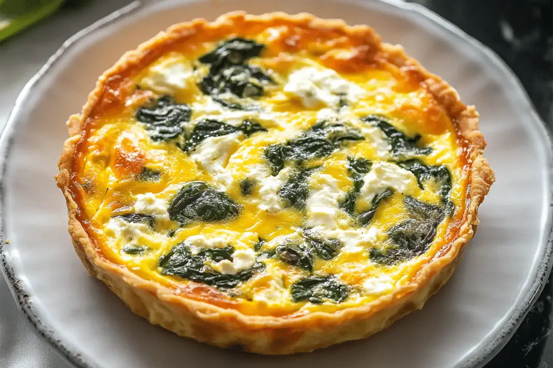 Cottage Cheese and Spinach Crustless Quiche
