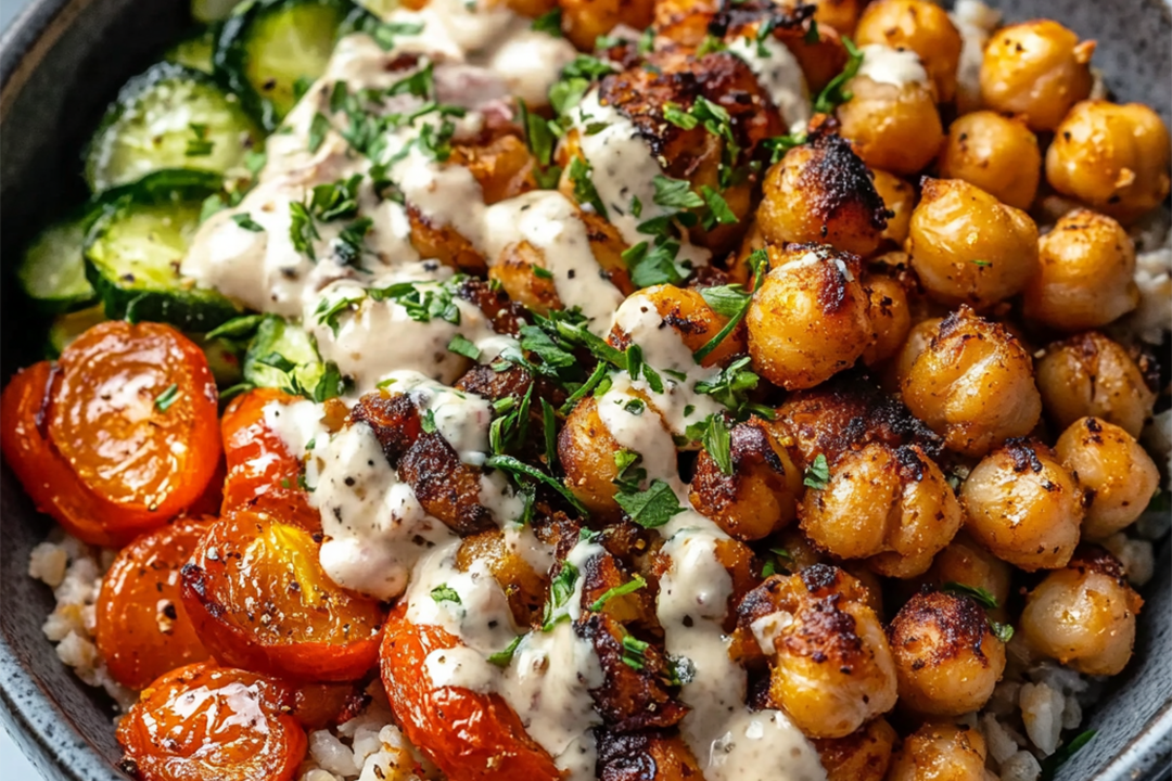 Roasted Chickpea and Veggie Bowl