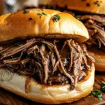 Crockpot French Dip Sandwiches