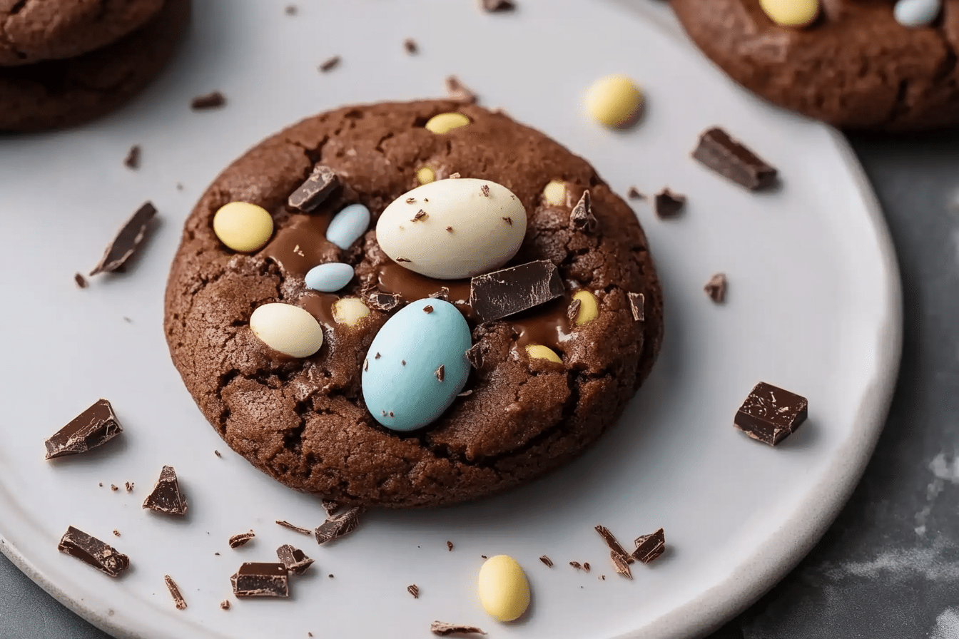 Double Chocolate Easter Cookies