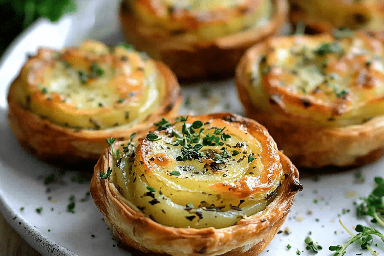 Garlic Herb Muffin Pan Potato Galette