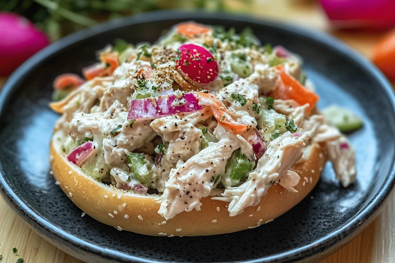 Chicken Bagel Salad