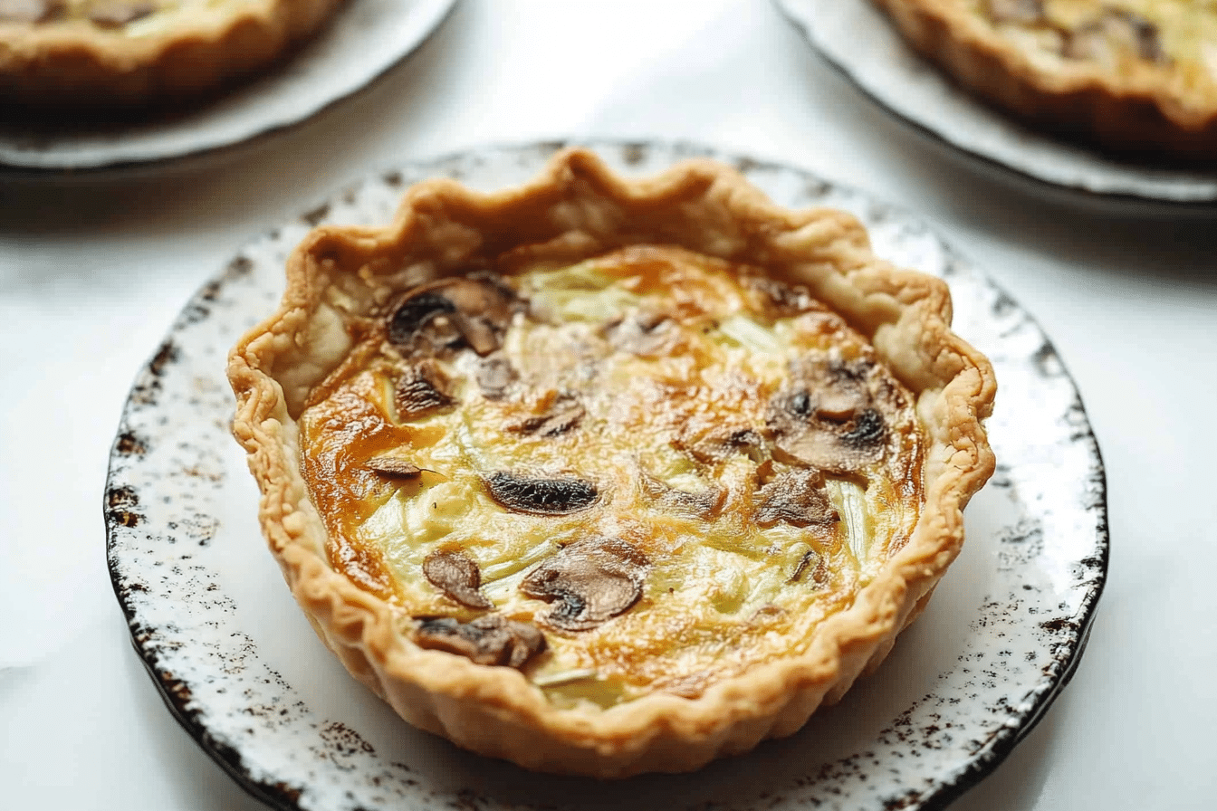 Leek and Mushroom Quiche (Gruyère Cheese)