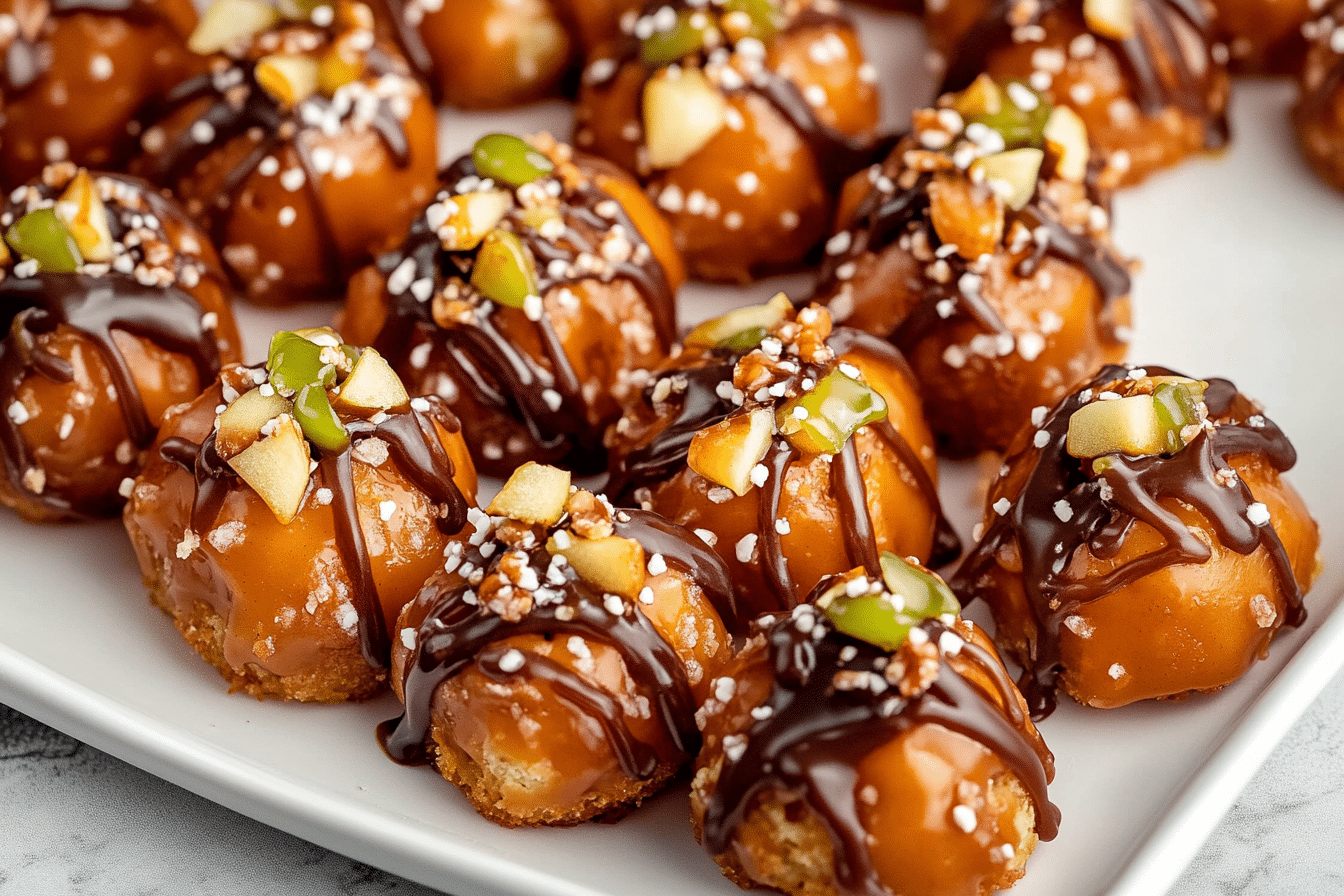 Caramel Apple Pretzel Bites