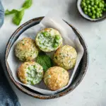 Leek Arancini with Pea & Mint Dressing