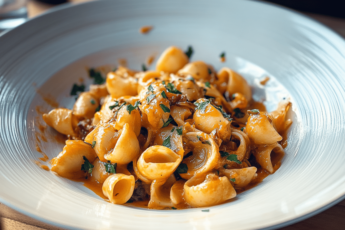 Spicy Caramelized Shallot Pasta