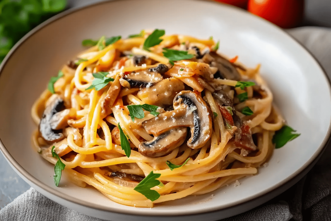 Miso Mushroom Bucatini