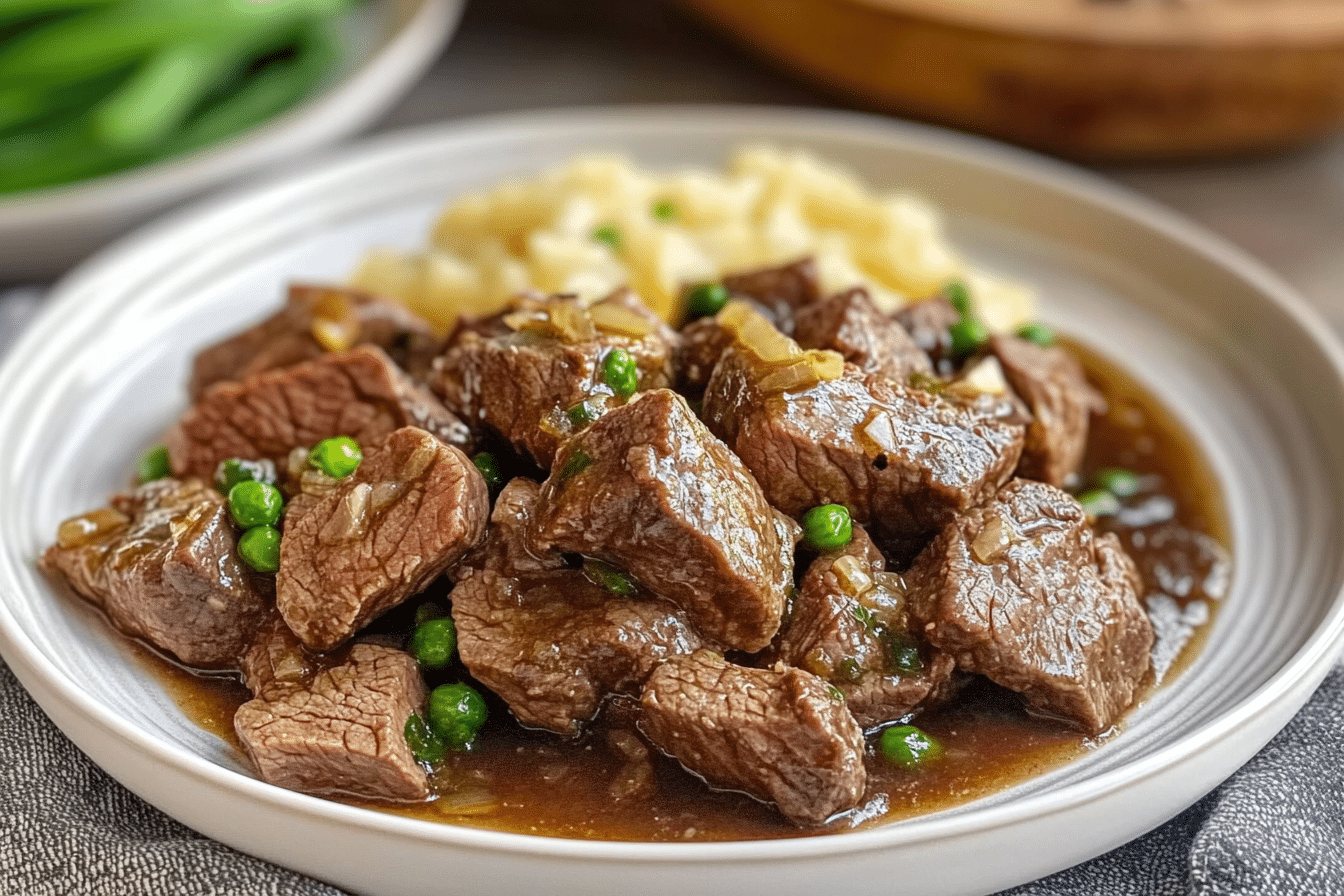 Steak Bites in Sherry Sauce