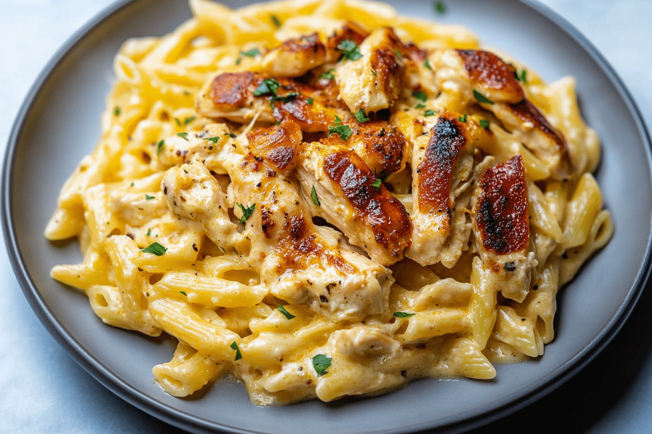 The Best Chicken Mozzarella Pasta