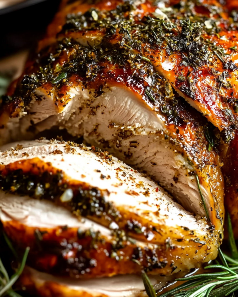 Garlic Herb Smoked Turkey