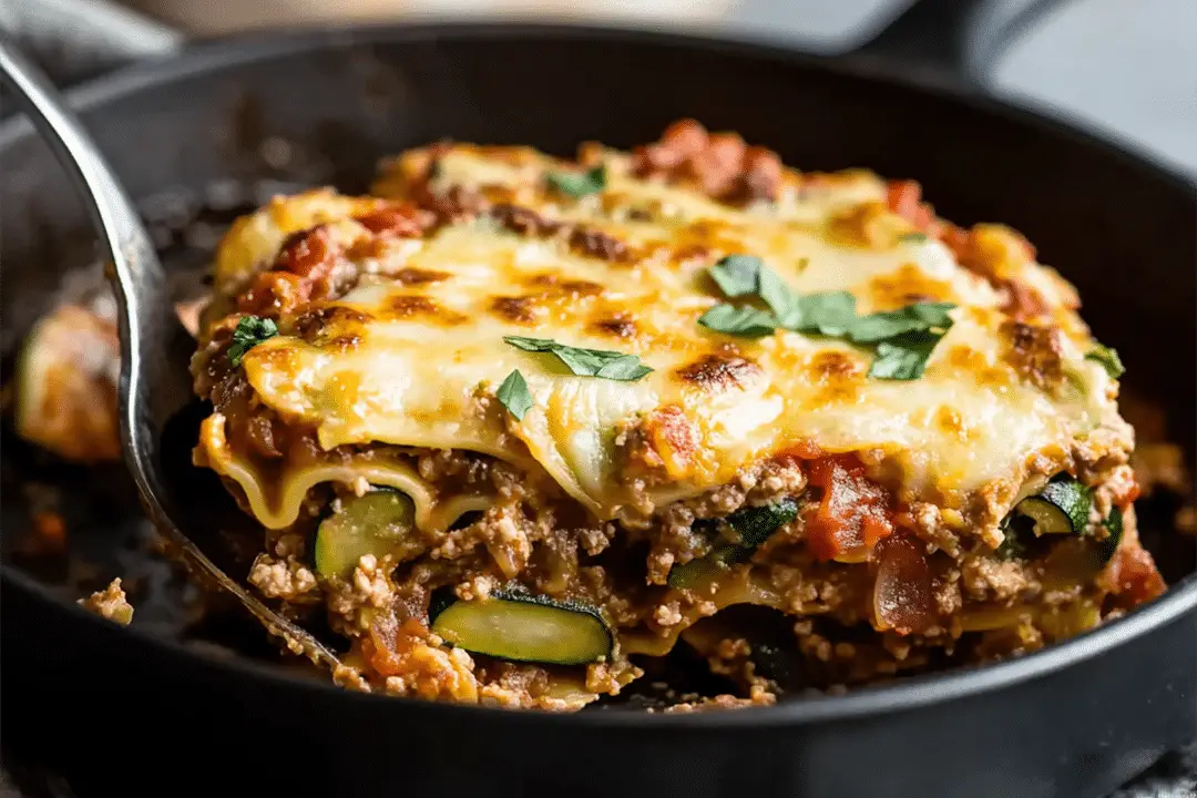 Keto Zucchini Lasagna Skillet