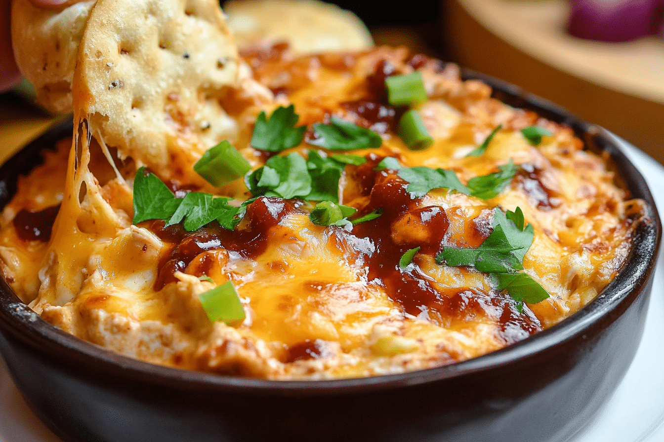 Cheesy Barbecue Chicken Dip