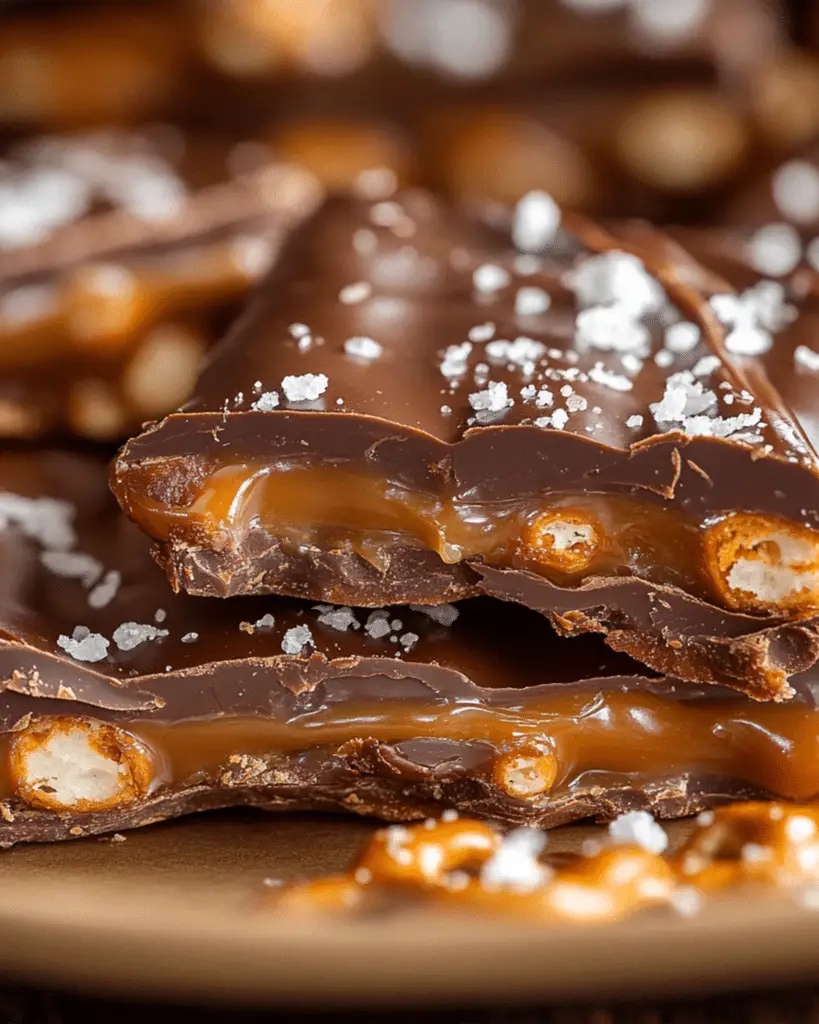 Salted Chocolate and Caramel Pretzel Bars