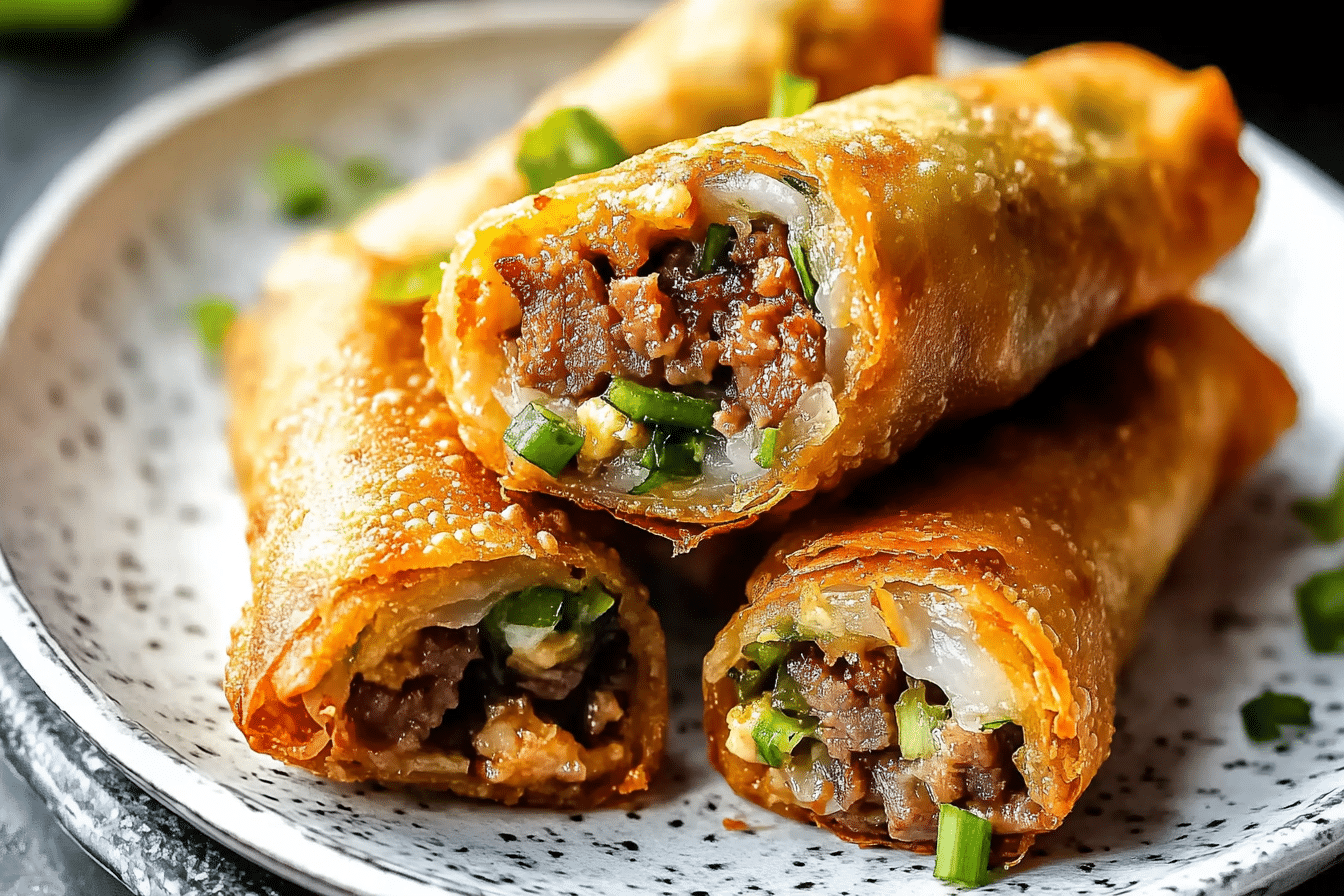 Philly Cheesesteak Egg Rolls