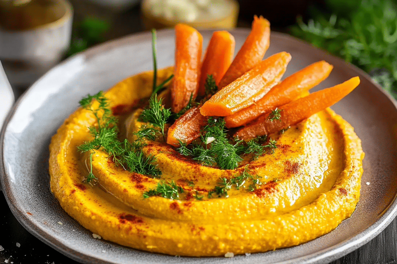 Paprika Roasted Carrot Hummus