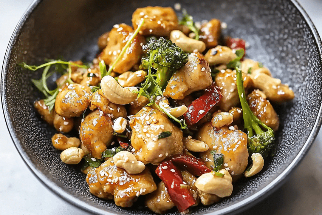 Sesame Ginger Cashew Chicken