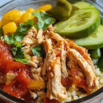Salsa Shredded Chicken Meal Prep Bowls