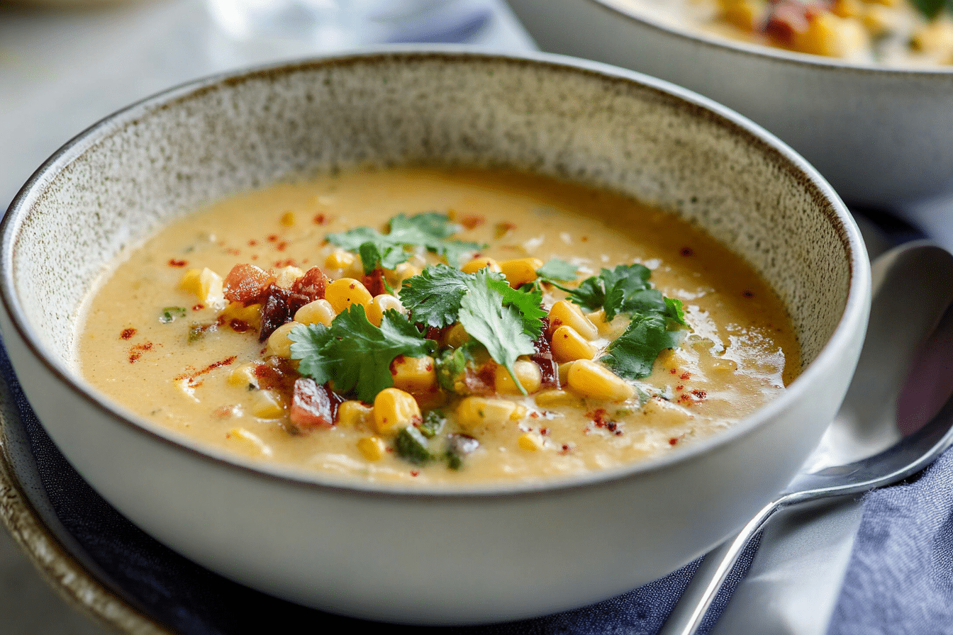 Roasted Poblano Corn Chowder