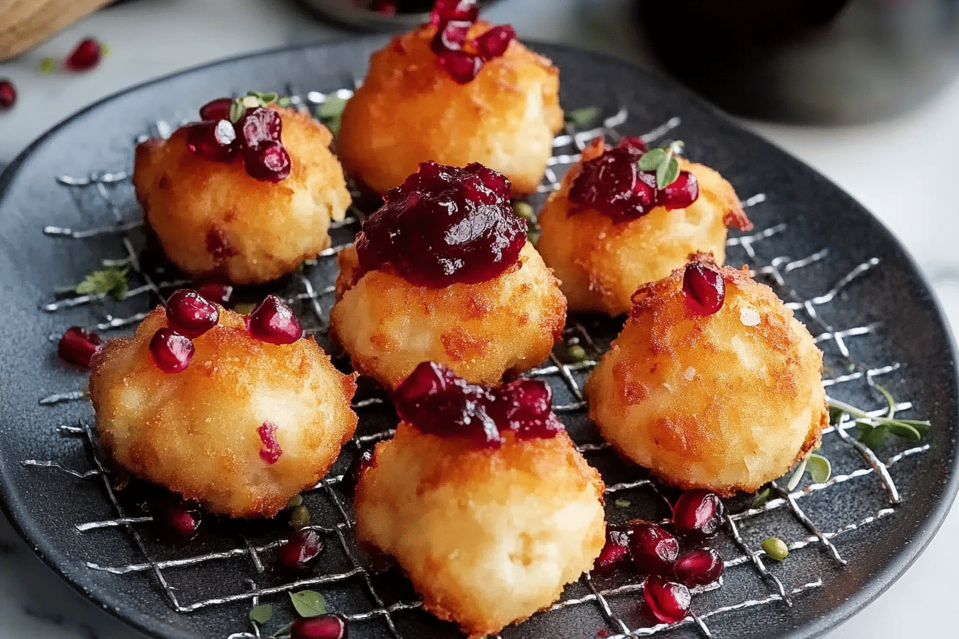 Manchego Cheese Fritters with Pomegranate Beer Jam