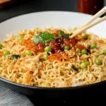 Instant Ramen with Sriracha Pearls