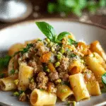 Caramelized Fennel Paccheri with Sausage & Pistachios