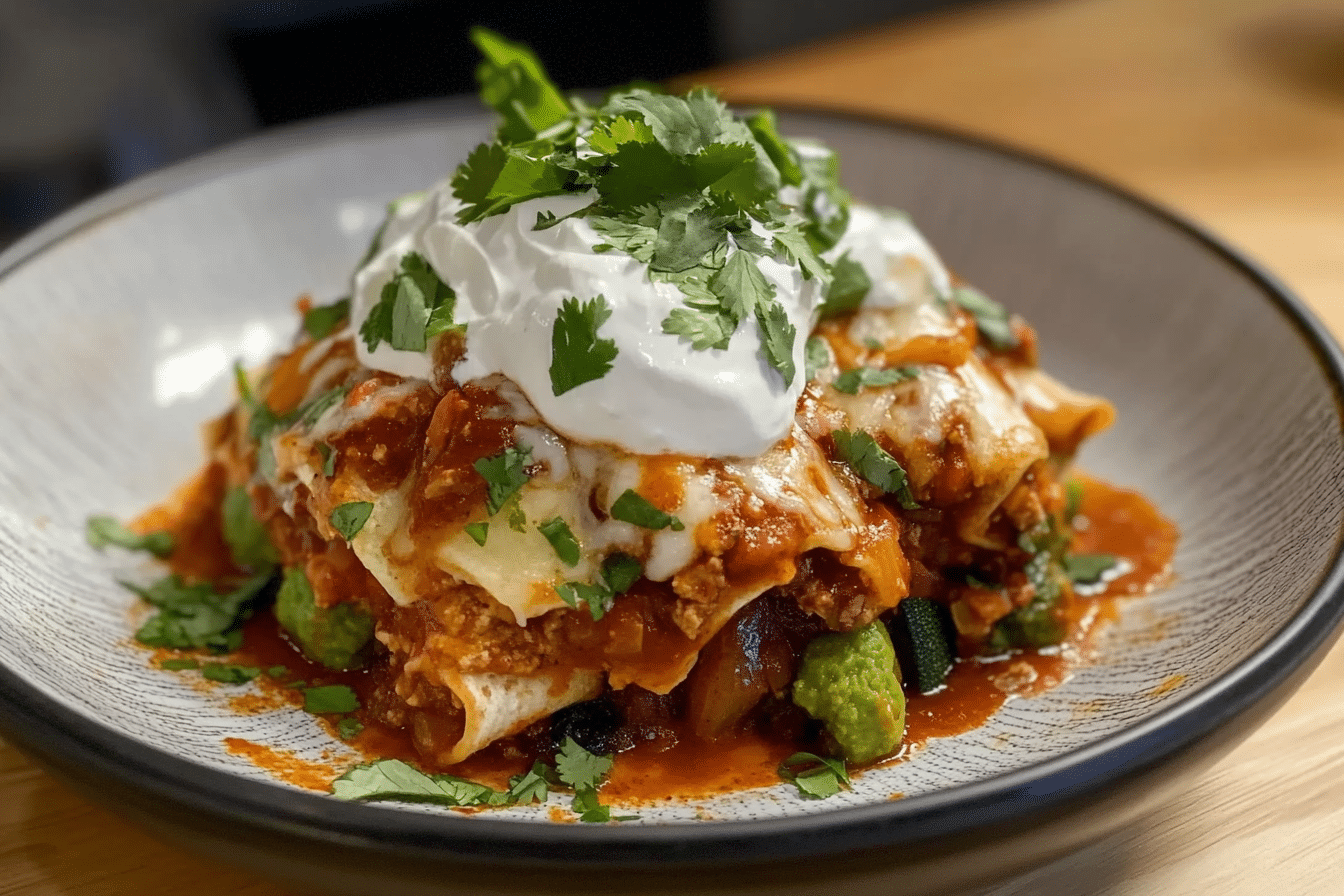Hidden Veggie Enchilada Skillet