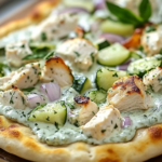 Tzatziki Chicken Naan Pizza