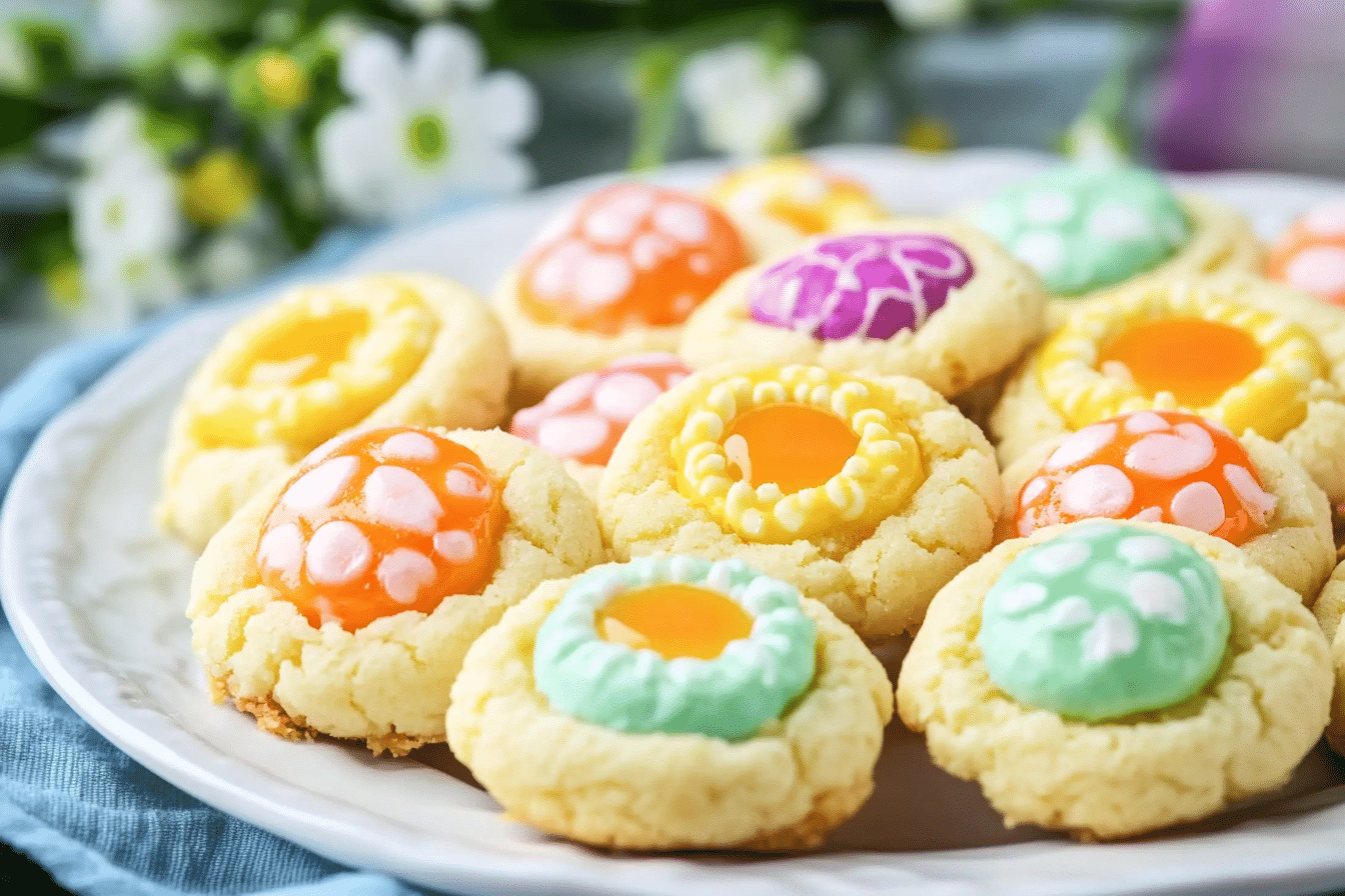 Easter Thumbprint Cookies