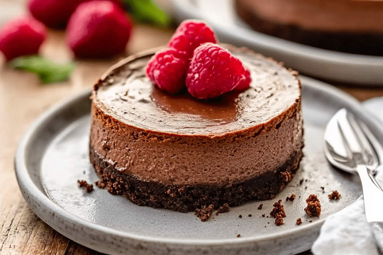 Mini Chocolate Cheesecake for Two