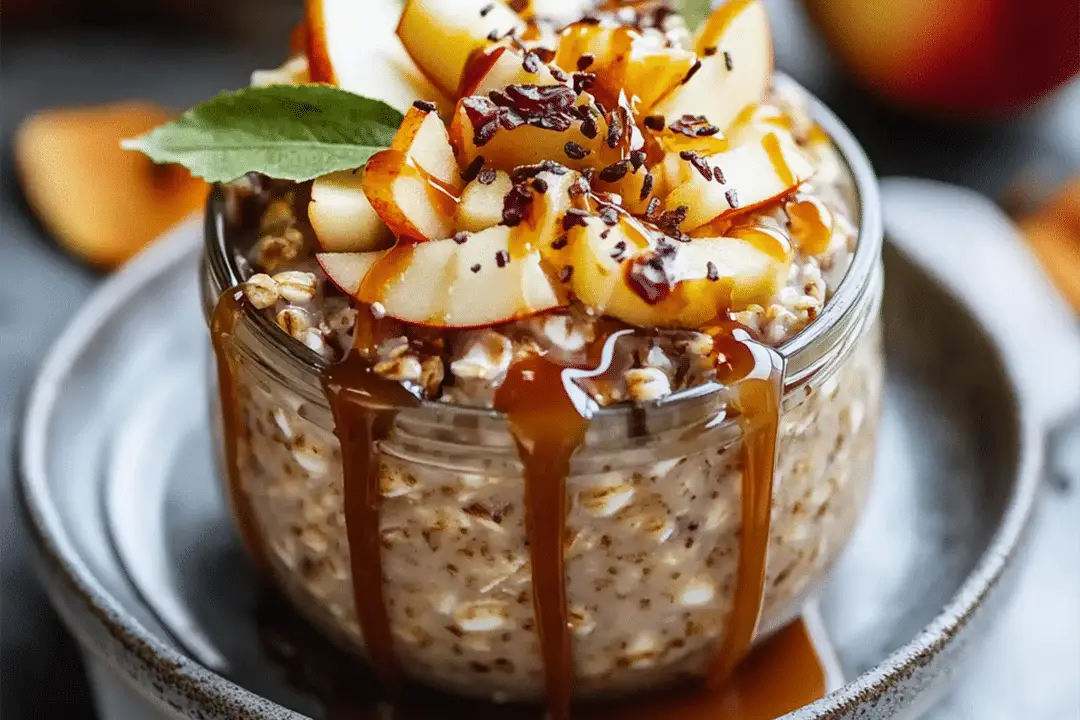 Salted Caramel Apple Overnight Oats