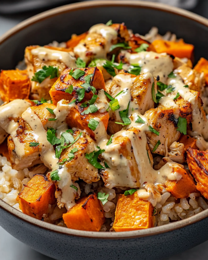 Chicken and Sweet Potato Rice Bowl