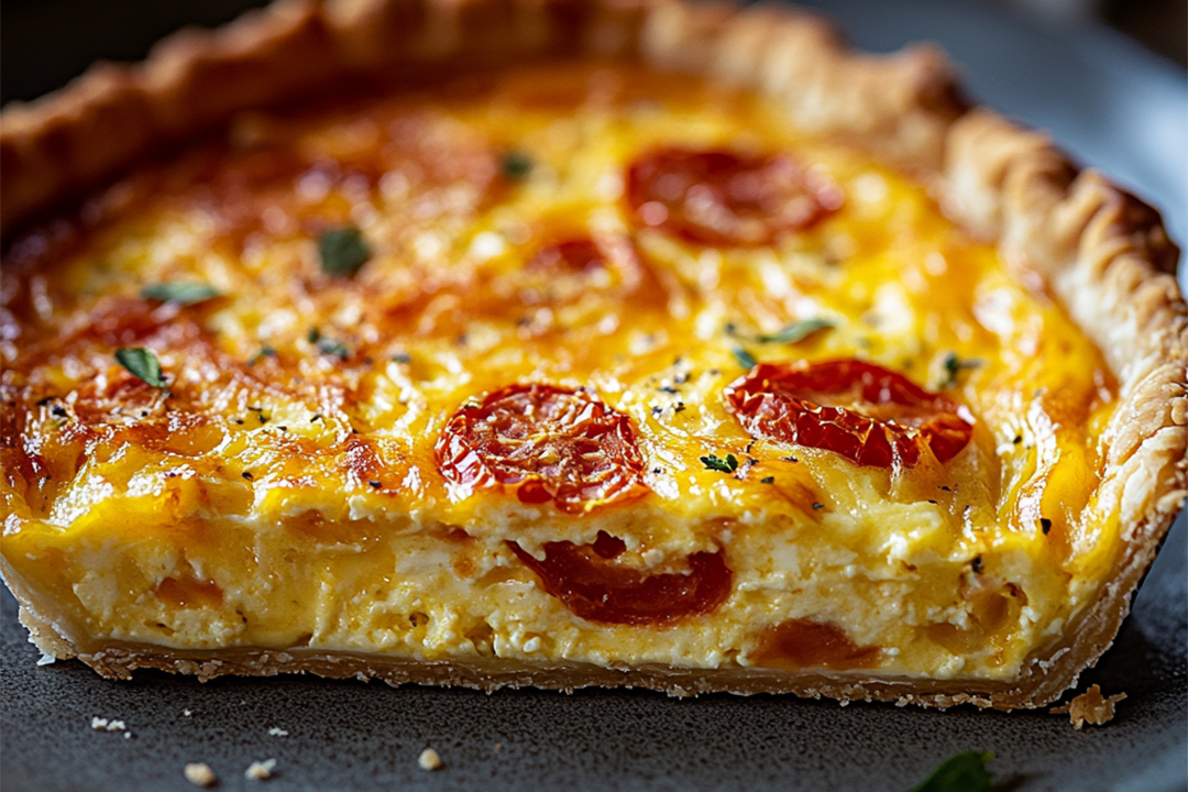 Cheesy Tomato Quiche