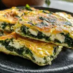 Spinach Feta Baked Omelet