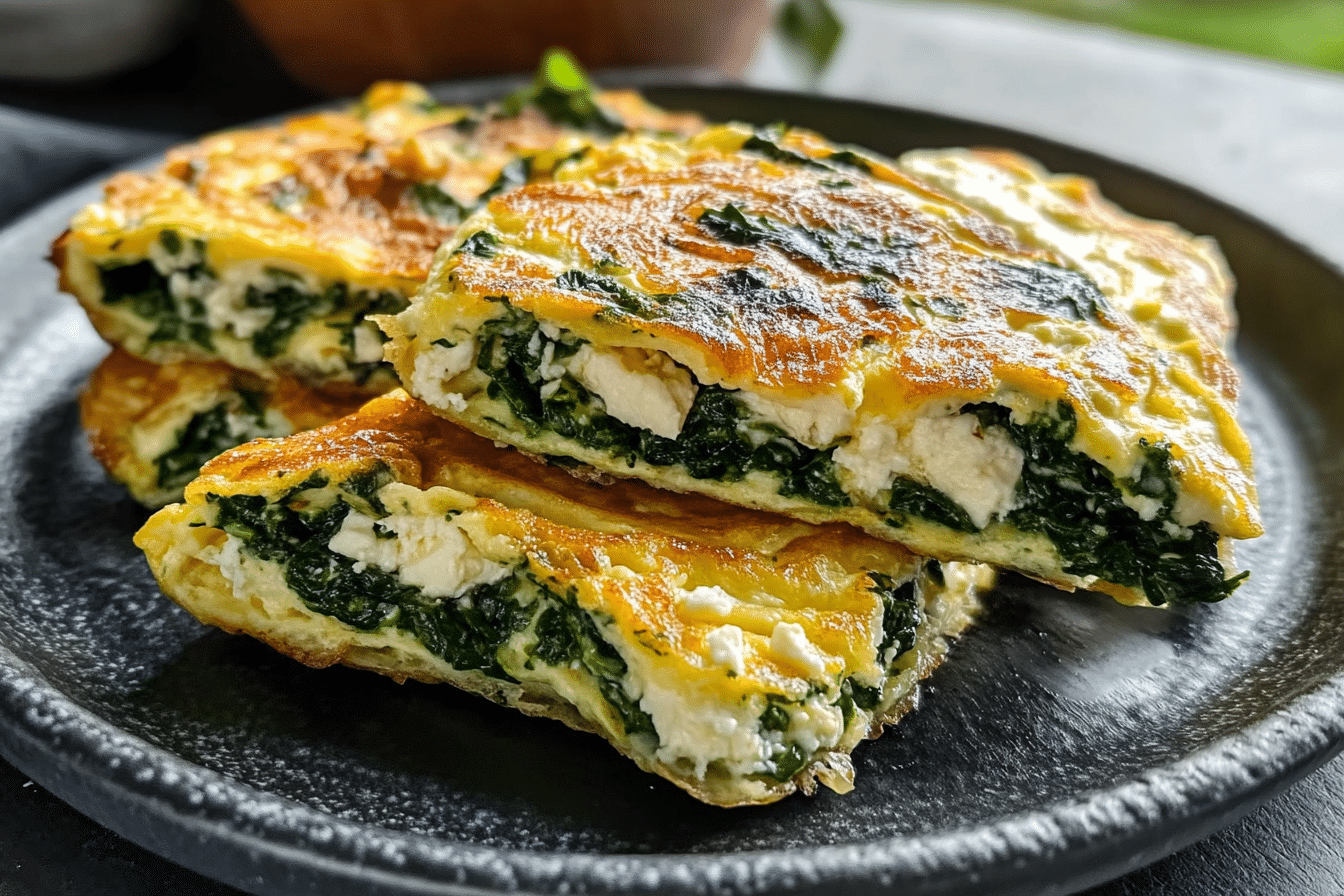 Spinach Feta Baked Omelet