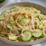 Miso Peanut Cucumber Noodle Salad