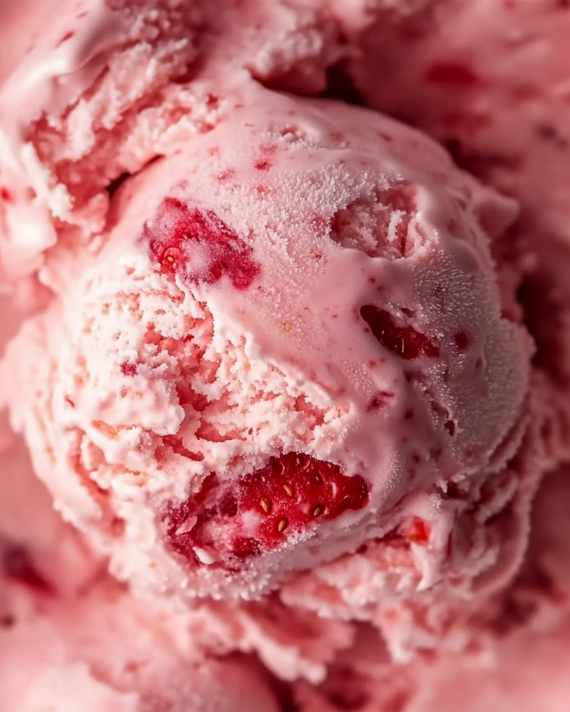 Homemade Strawberry Ice Cream