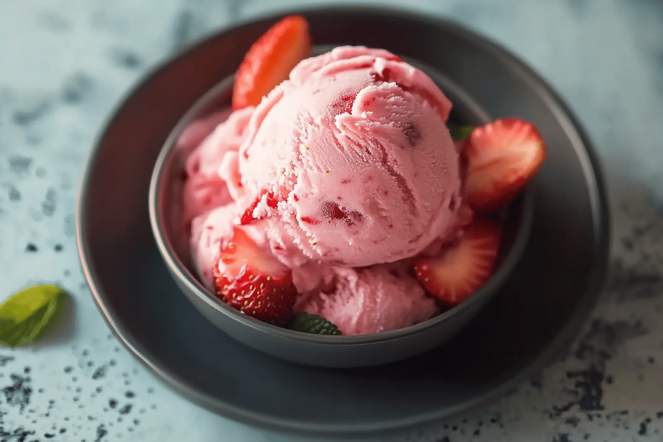 Homemade Strawberry Ice Cream