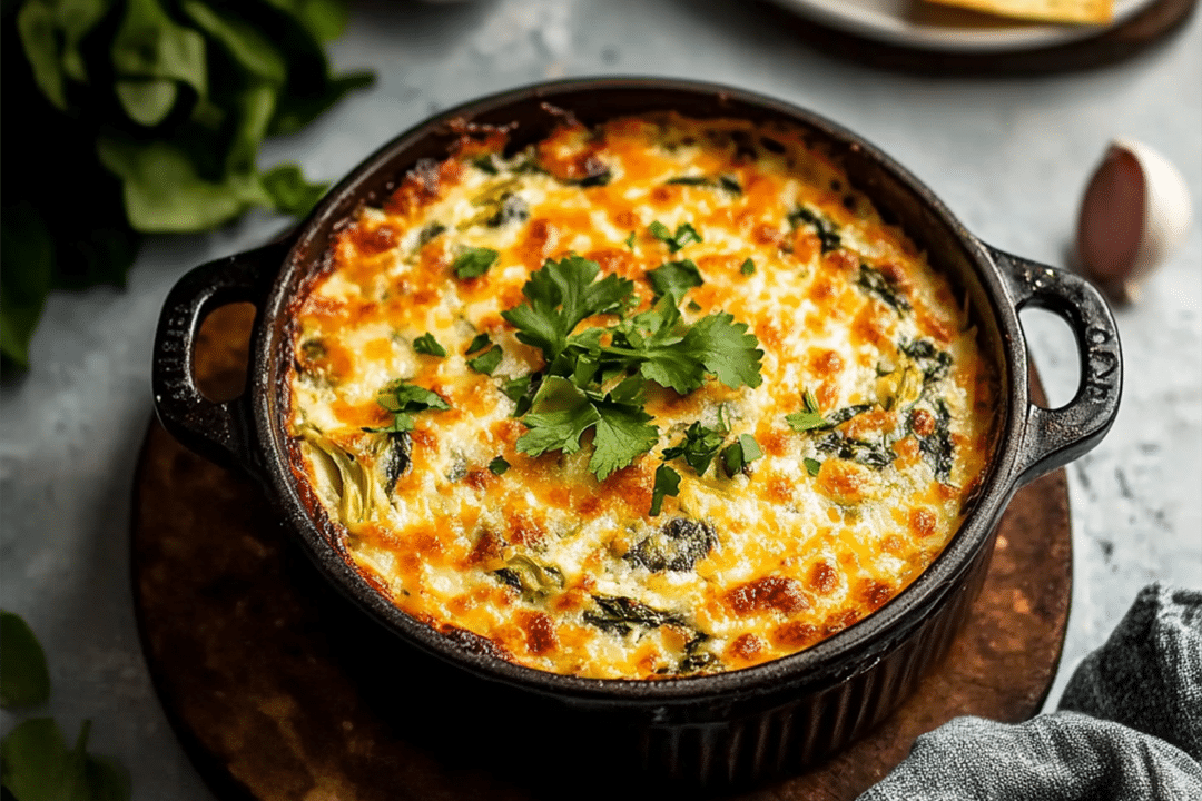 Creamy Baked Spinach Artichoke Dip