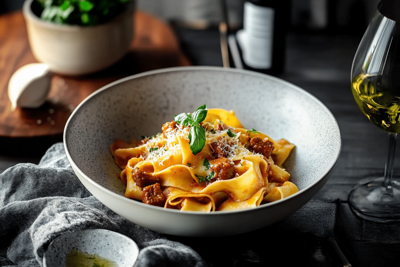 Creamy Calabrian Chili Pappardelle with Sausage & Fennel