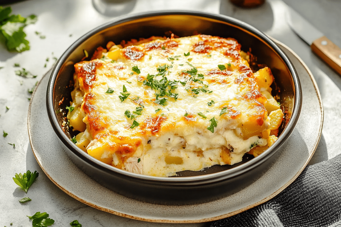 Chicken Potato Casserole with Béchamel Sauce