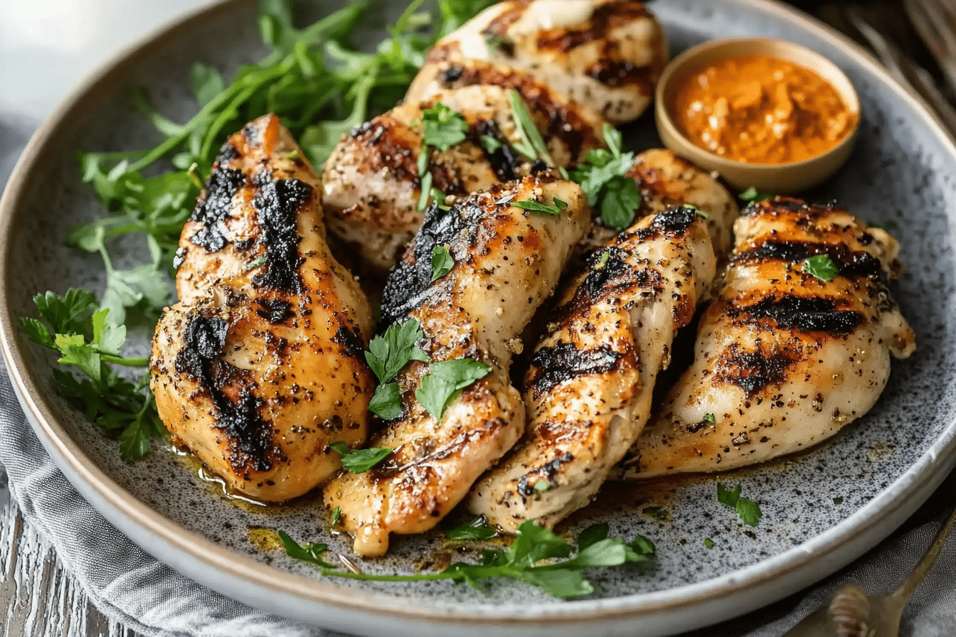 Garlicky Grilled Chicken with Paprika Butter