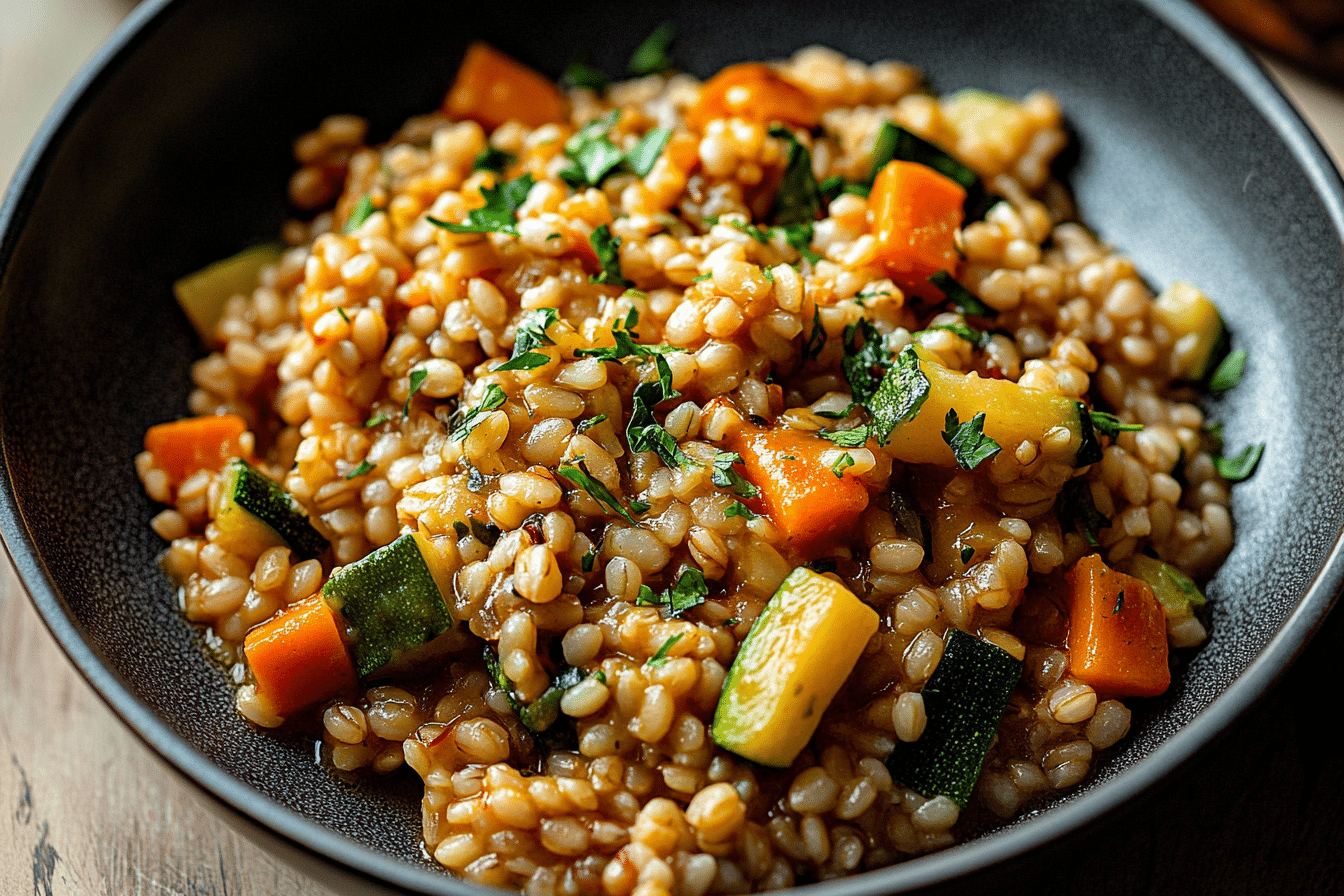 Pearl Barley Vegetable Risotto