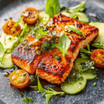 Herby Harissa Marinated Salmon