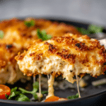Crispy Mozzarella Parmesan Crusted Chicken