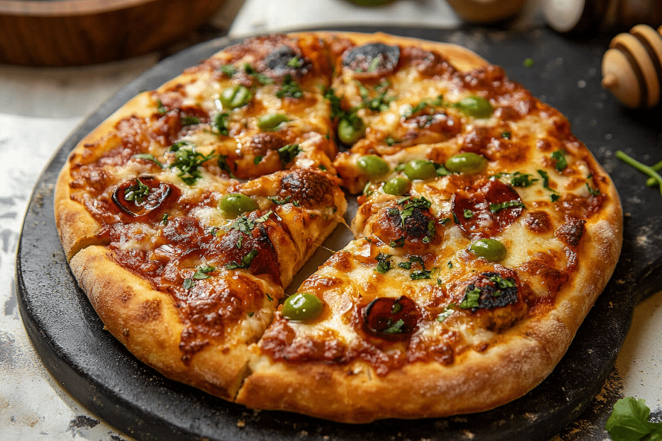 Hot Honey Garlic Bread Pizza