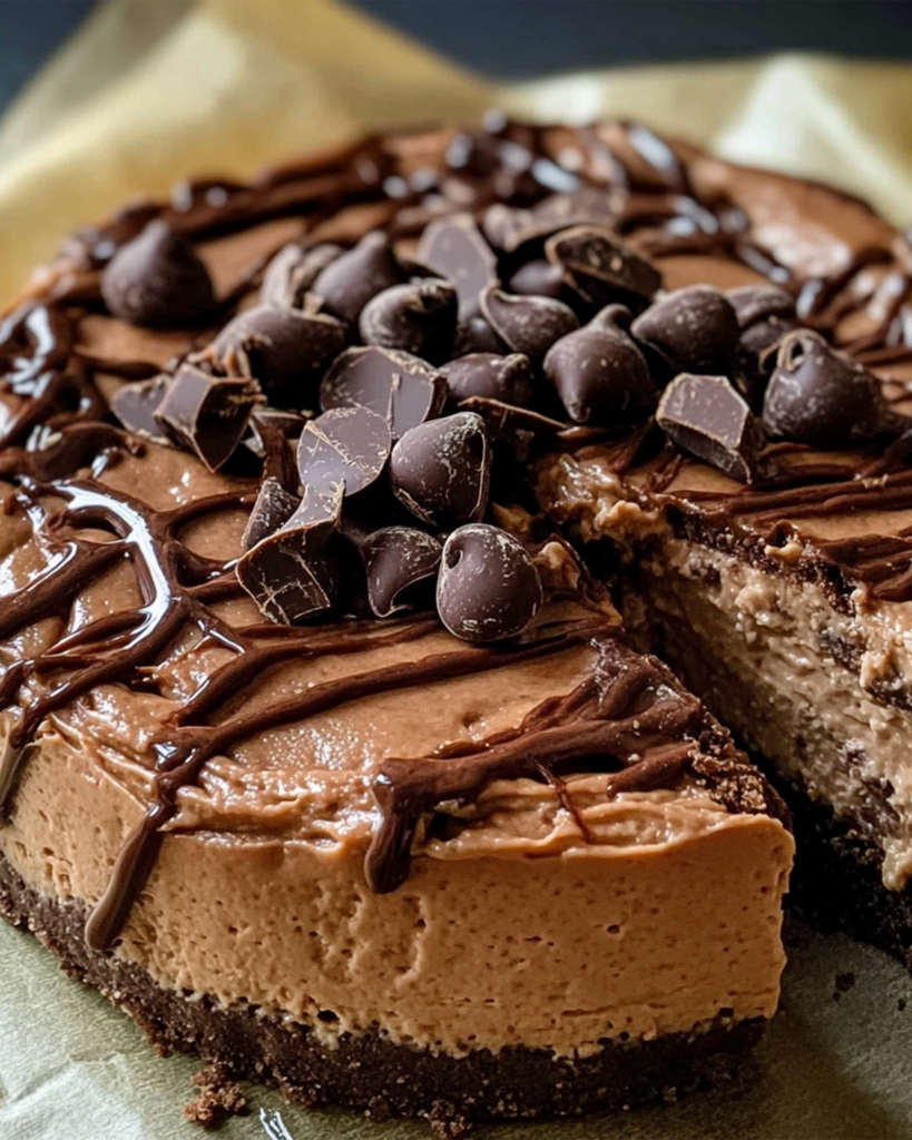 Lighter Chocolate Cottage Cheese Cheesecake