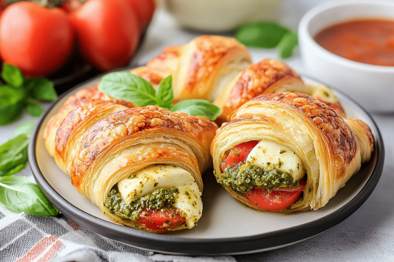 Pesto Caprese Croissants