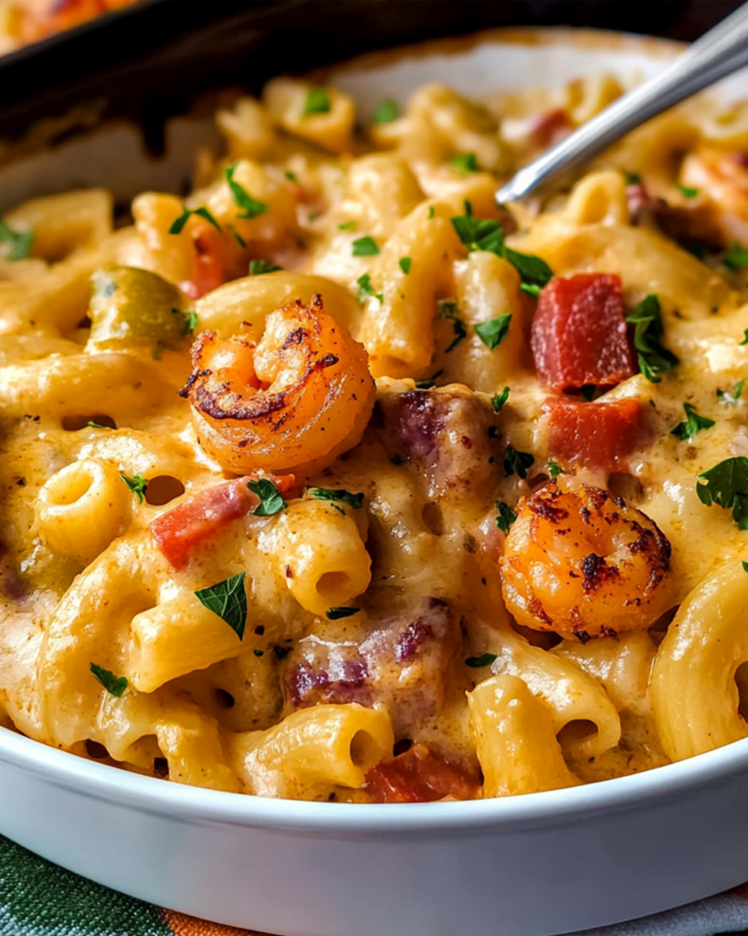 Cajun Three-Cheese Crawfish & Andouille Macaroni