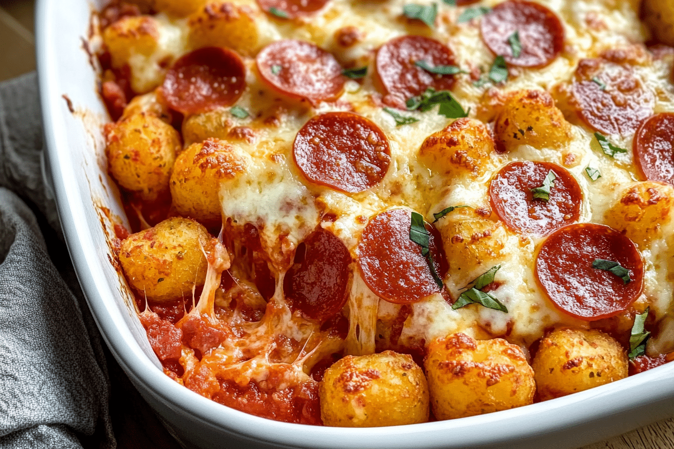 Pizza Tater Tot Casserole