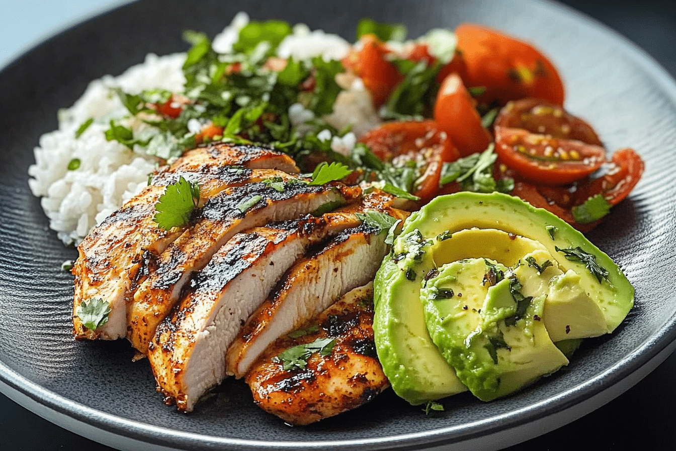 Spicy Chicken Avocado Bowl